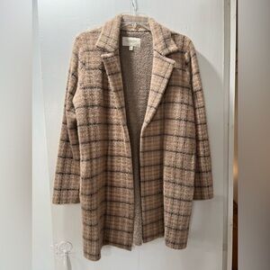 Liverpool Plaid Brown Teddy Jacket